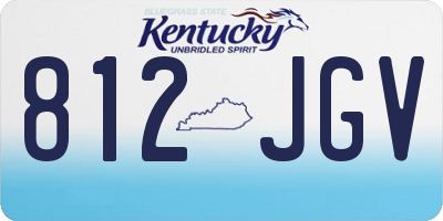 KY license plate 812JGV