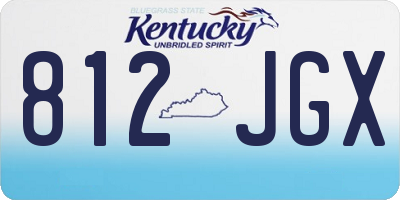 KY license plate 812JGX