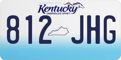 KY license plate 812JHG