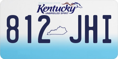 KY license plate 812JHI