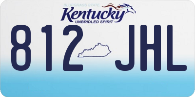 KY license plate 812JHL