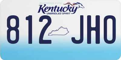KY license plate 812JHO