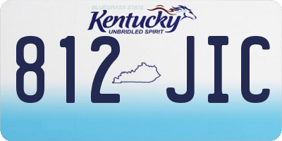 KY license plate 812JIC