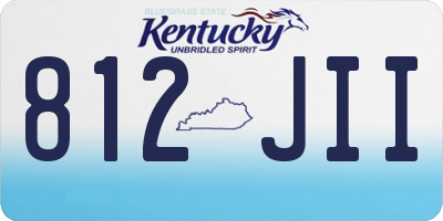 KY license plate 812JII