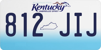 KY license plate 812JIJ