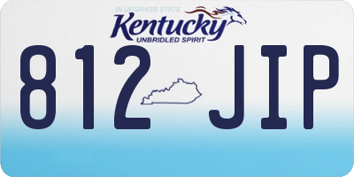 KY license plate 812JIP