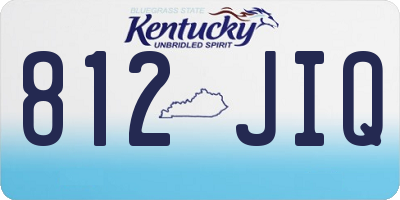 KY license plate 812JIQ