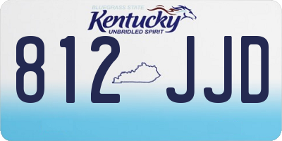 KY license plate 812JJD