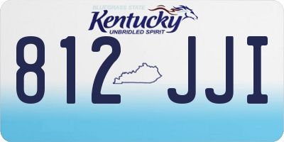 KY license plate 812JJI