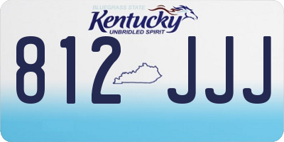 KY license plate 812JJJ