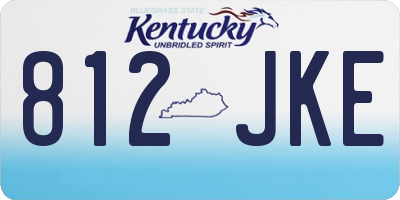 KY license plate 812JKE