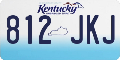 KY license plate 812JKJ