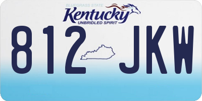 KY license plate 812JKW