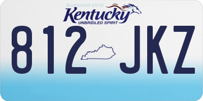 KY license plate 812JKZ