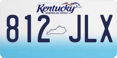 KY license plate 812JLX