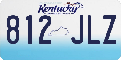 KY license plate 812JLZ