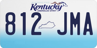 KY license plate 812JMA