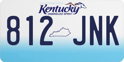 KY license plate 812JNK