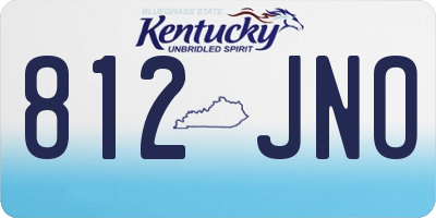 KY license plate 812JNO