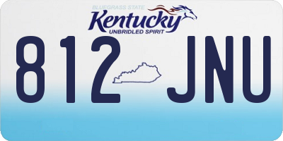 KY license plate 812JNU
