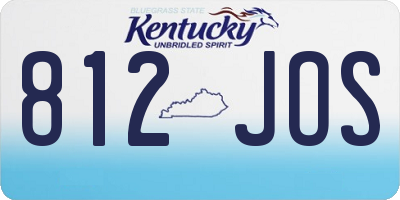 KY license plate 812JOS