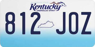 KY license plate 812JOZ