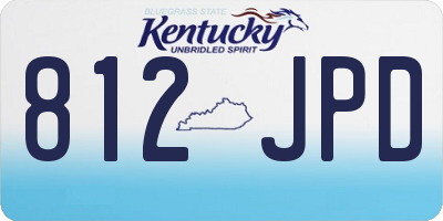 KY license plate 812JPD
