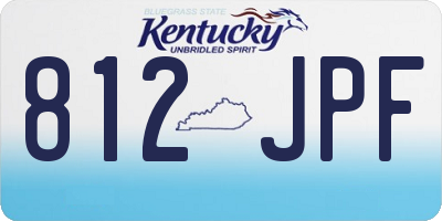 KY license plate 812JPF