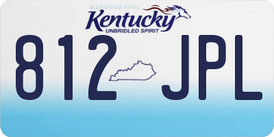 KY license plate 812JPL