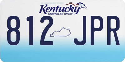 KY license plate 812JPR