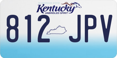 KY license plate 812JPV