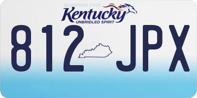 KY license plate 812JPX