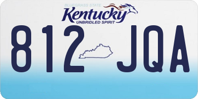 KY license plate 812JQA
