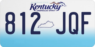 KY license plate 812JQF