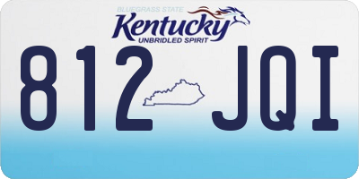 KY license plate 812JQI