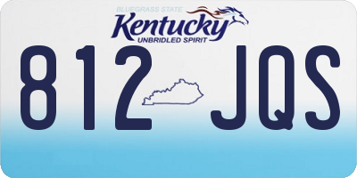 KY license plate 812JQS