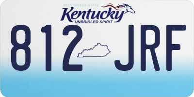 KY license plate 812JRF