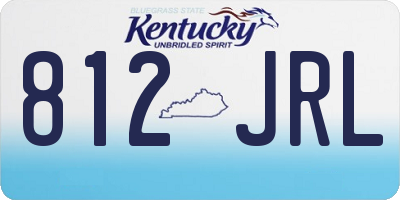 KY license plate 812JRL