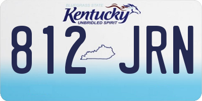 KY license plate 812JRN