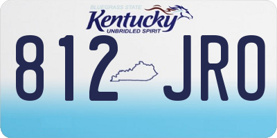 KY license plate 812JRO