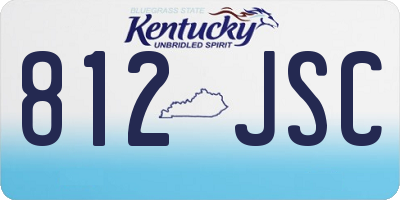 KY license plate 812JSC