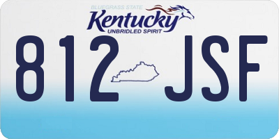 KY license plate 812JSF