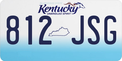 KY license plate 812JSG
