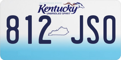 KY license plate 812JSO