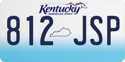 KY license plate 812JSP
