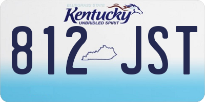 KY license plate 812JST