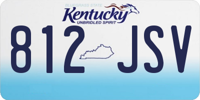 KY license plate 812JSV