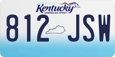 KY license plate 812JSW