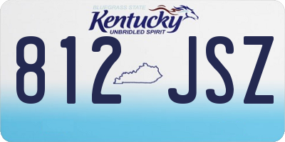 KY license plate 812JSZ