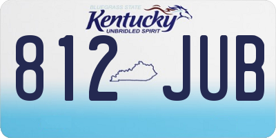 KY license plate 812JUB